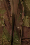 Real 1961 ARVN Windproof camouflage shirt, light fabric, missing buttons, rare.