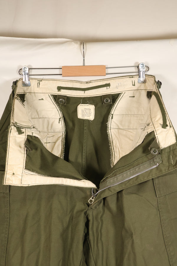 1967 Contract, M-R, Early Production, U.S. Military, M65 Field Pants, Cargo Pants, Hem Altered, Used