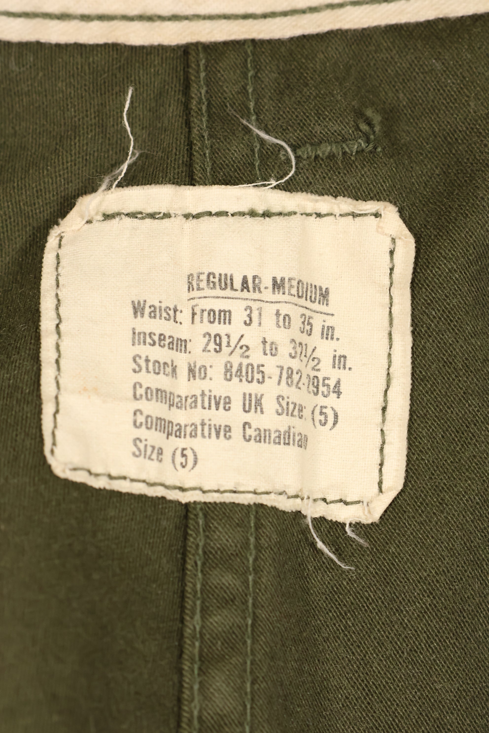 1967 Contract, M-R, Early Production, U.S. Military, M65 Field Pants, Cargo Pants, Hem Altered, Used