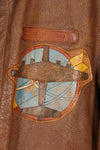 1940s size 40 US Army Air Corps USAAF A-2 flight jacket with squadron patch, used.