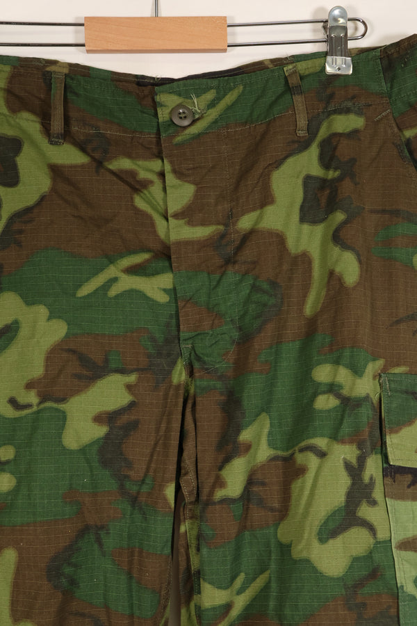 1969 Contract L-S Ripstop Fabric ERDL Camo Green Leaf Jungle Fatigue Pants (Used)