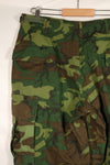 1969 Contract L-S Ripstop Fabric ERDL Camo Green Leaf Jungle Fatigue Pants (Used)