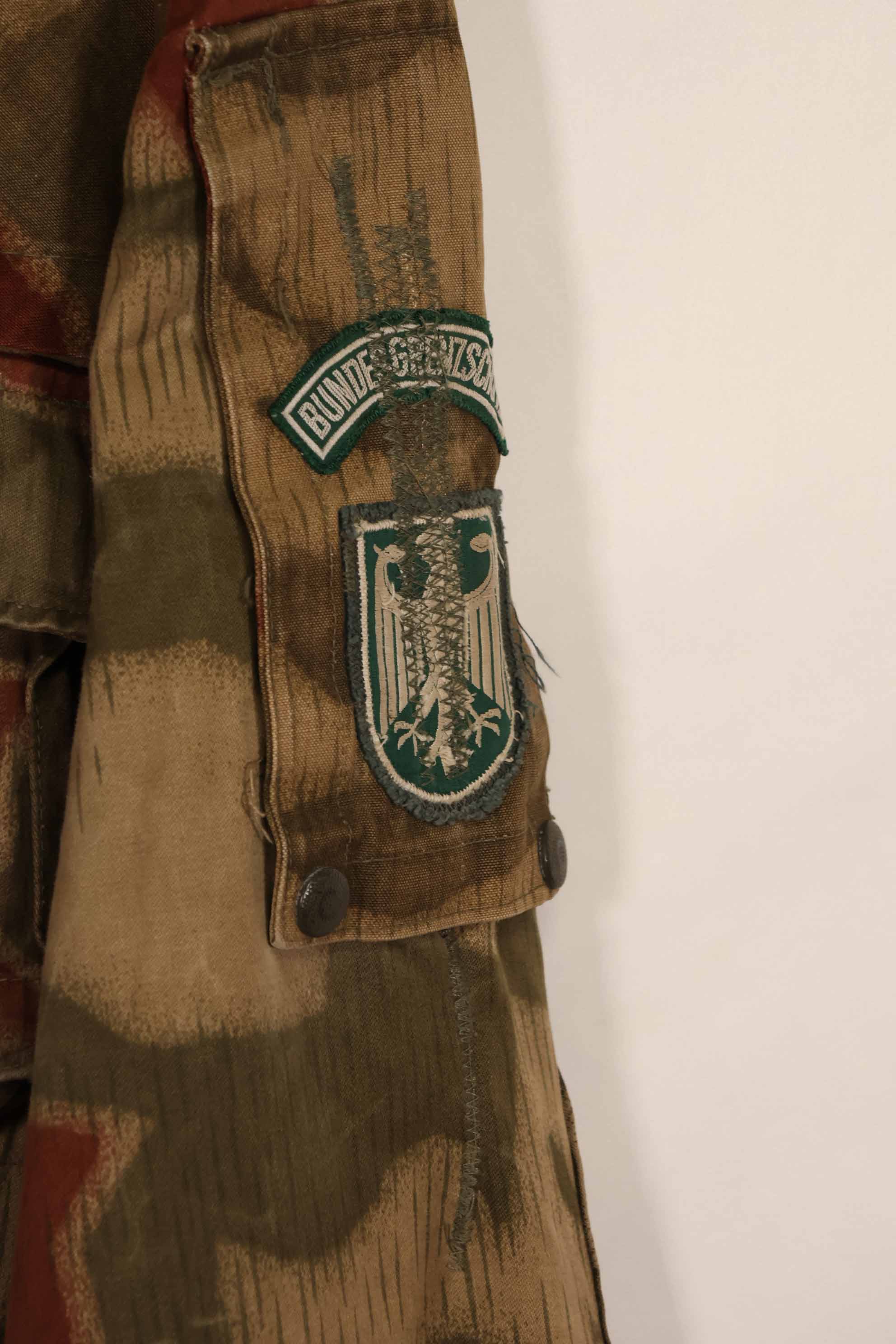 Real 1970s West German Border Guard BGS Water Camouflage Jacket, used.