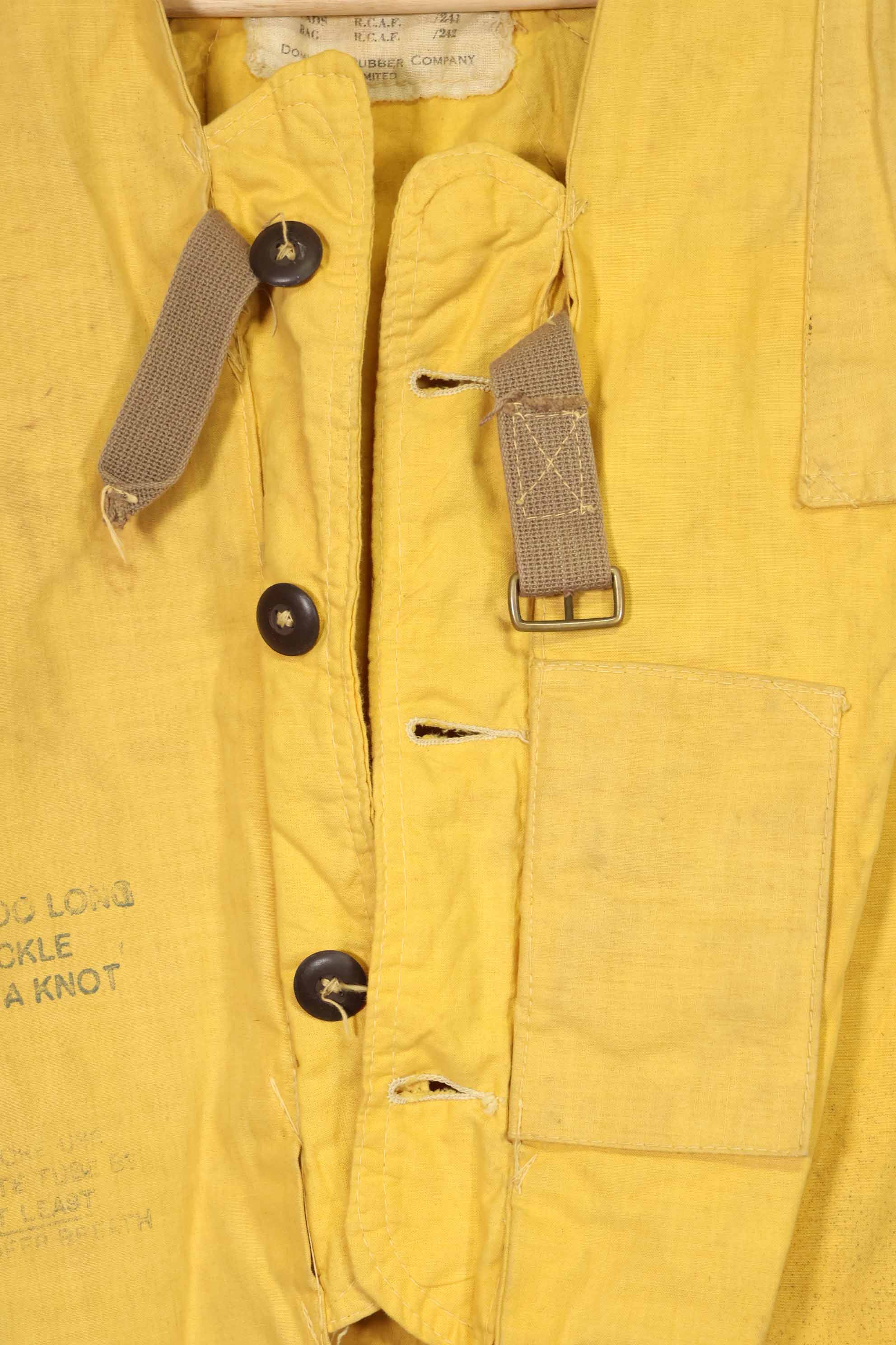 1930s-40s RCAF Royal Canadian Air Force Pilots' Survival Vest, used.