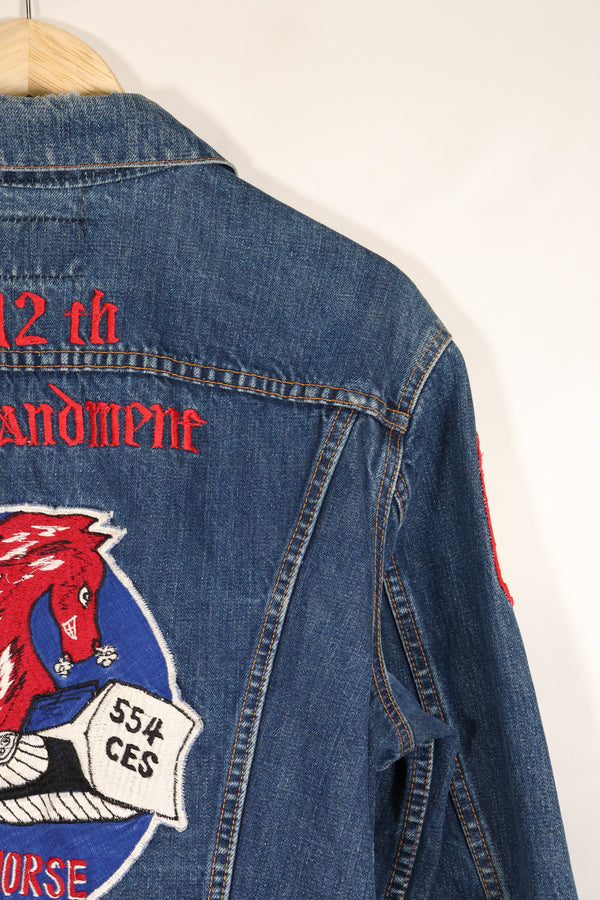 Late 1970s, U.S. Air Force The 12th Commandment Tour Jacket, Levis 70505 Big E, Used