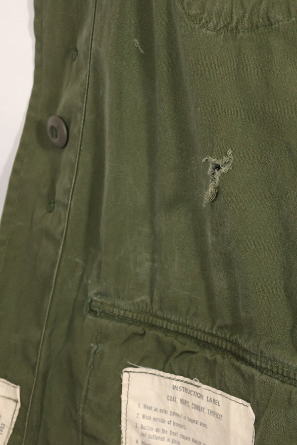 Estimated circa 1965 S-R 2nd Model Jungle Fatigue Jacket, used with holes.
