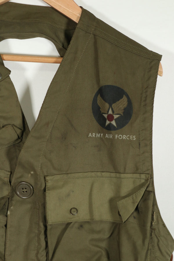 Real 1940s U.S. Army Air Force AAF C-1 Survival Vest, used.