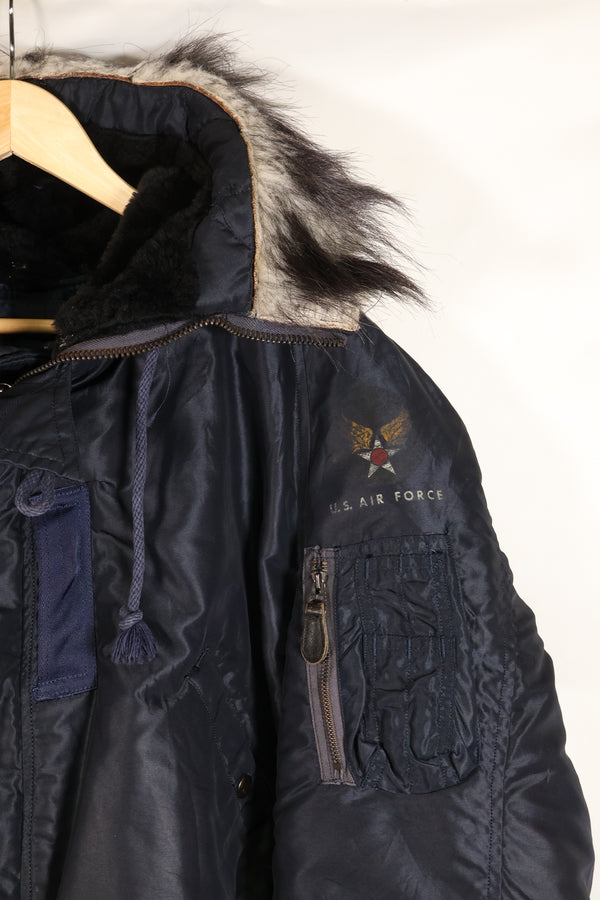 1950年代前半　LARGE　アメリカ空軍　N2-A　エアフォースブルー　寒冷地用フライトジャケット　中古品