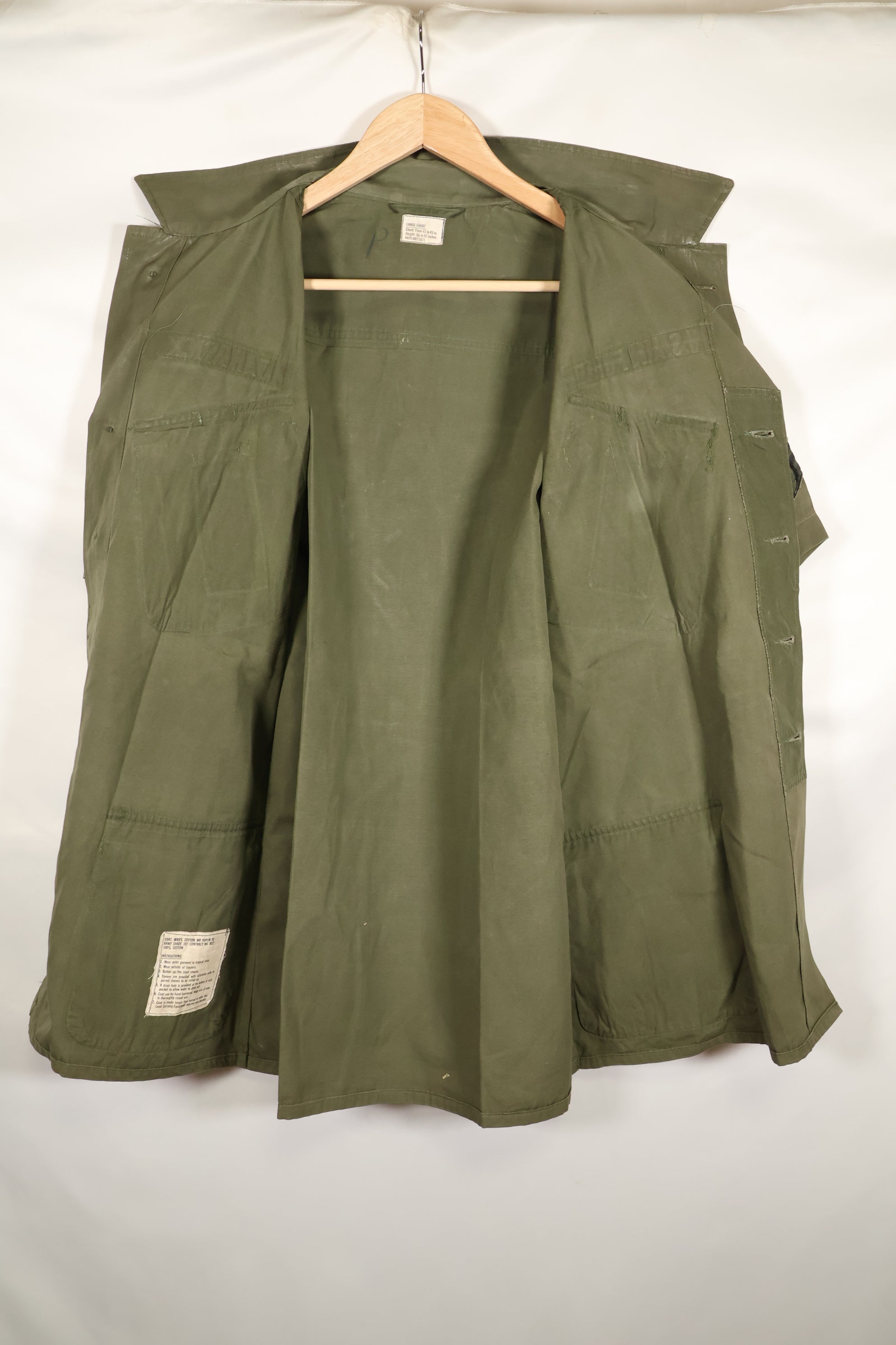 Circa 1967 L-S USAF Air Police 3rd Model Jungle Fatigue Jacket Short Sleeve Custom Used