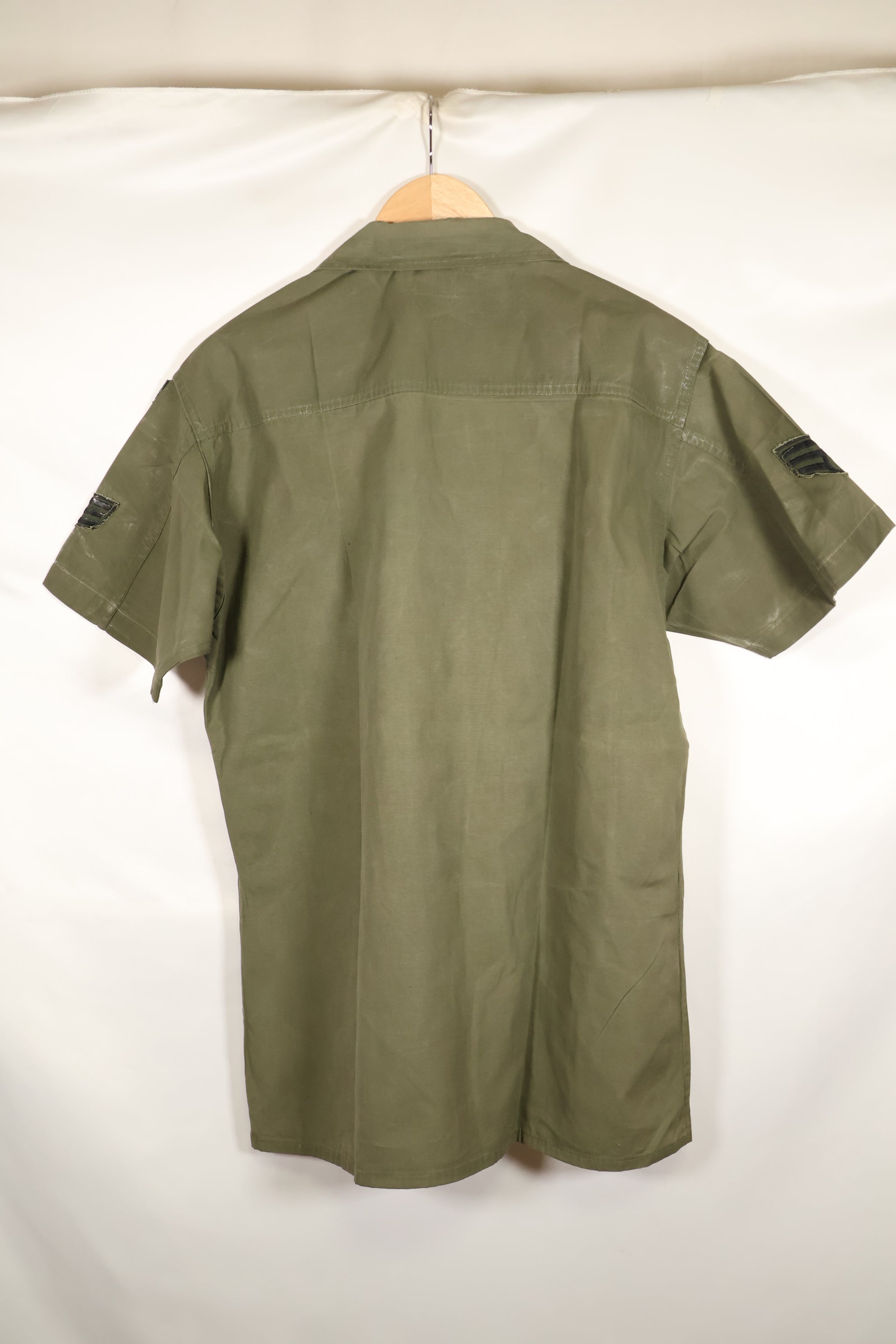 Circa 1967 L-S USAF Air Police 3rd Model Jungle Fatigue Jacket Short Sleeve Custom Used