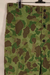 Real 1940s WWII U.S. Marine Corps P44 grogskin camouflage pants, used.