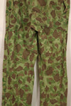 Real 1940s WWII U.S. Marine Corps P44 grogskin camouflage pants, used.