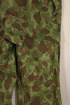 Real 1940s WWII U.S. Marine Corps P44 grogskin camouflage pants, used.