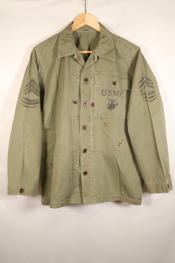 1940年代　推定 38〜40　アメリカ海兵隊　P-44　HBT　ユーティリティジャケット　中古品