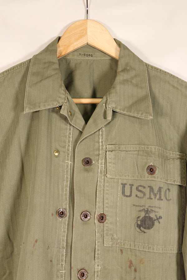 1940年代　推定 38〜40　アメリカ海兵隊　P-44　HBT　ユーティリティジャケット　中古品