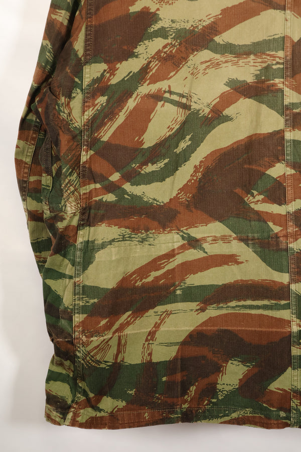 1950s French Army Airborne TAP 47/56 Pattern Lizard Camouflage Jacket, used.