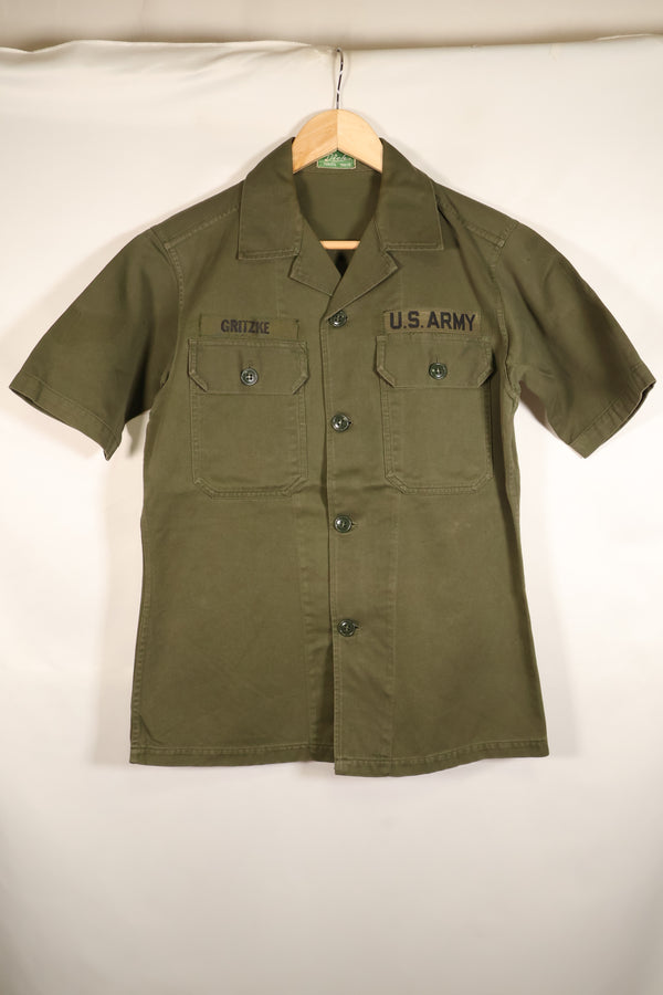 Estimated late 1960s; Made in Japan; Taylor brand; OG-107 Utility Shirt; Yokota Air Base; Used