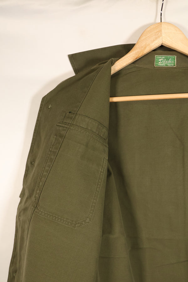 Estimated late 1960s; Made in Japan; Taylor brand; OG-107 Utility Shirt; Yokota Air Base; Used