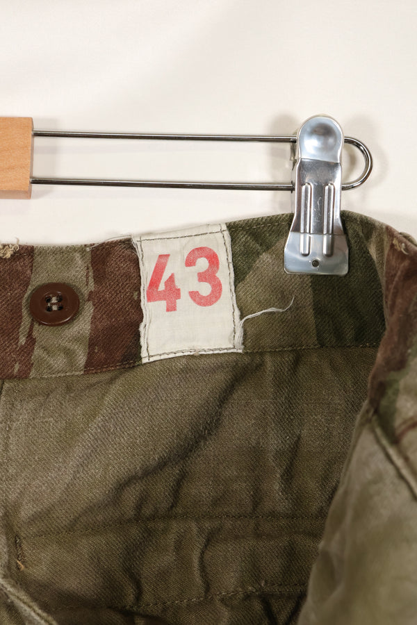 1950s-60s French Army TAP 47/53 pattern lizard camouflage pants, used.