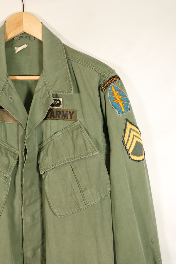 Estimated Contract Year: 1966–67 | S-R | 3rd Model Jungle Fatigue Jacket | Green Beret | Used