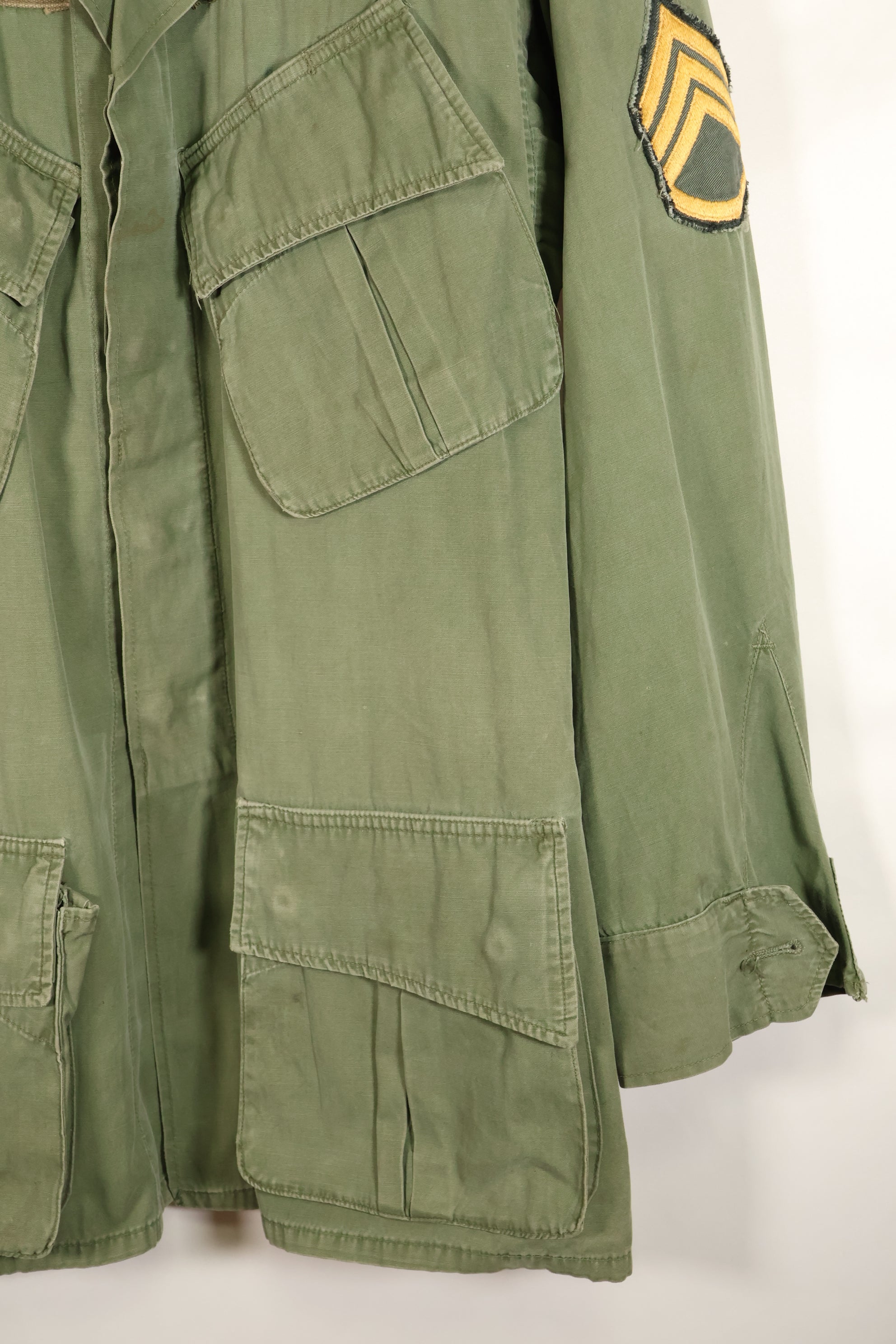 Estimated Contract Year: 1966–67 | S-R | 3rd Model Jungle Fatigue Jacket | Green Beret | Used