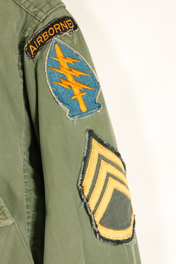Estimated Contract Year: 1966–67 | S-R | 3rd Model Jungle Fatigue Jacket | Green Beret | Used