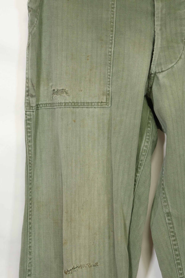 1950's USMC HBT P41 Cut Utility Pants Korean War Used