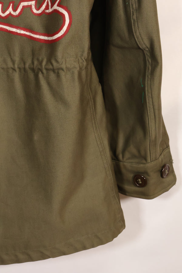 1940s US Army M43 Field Jacket 2nd Inf Custom Painted Jacket, almost unused.