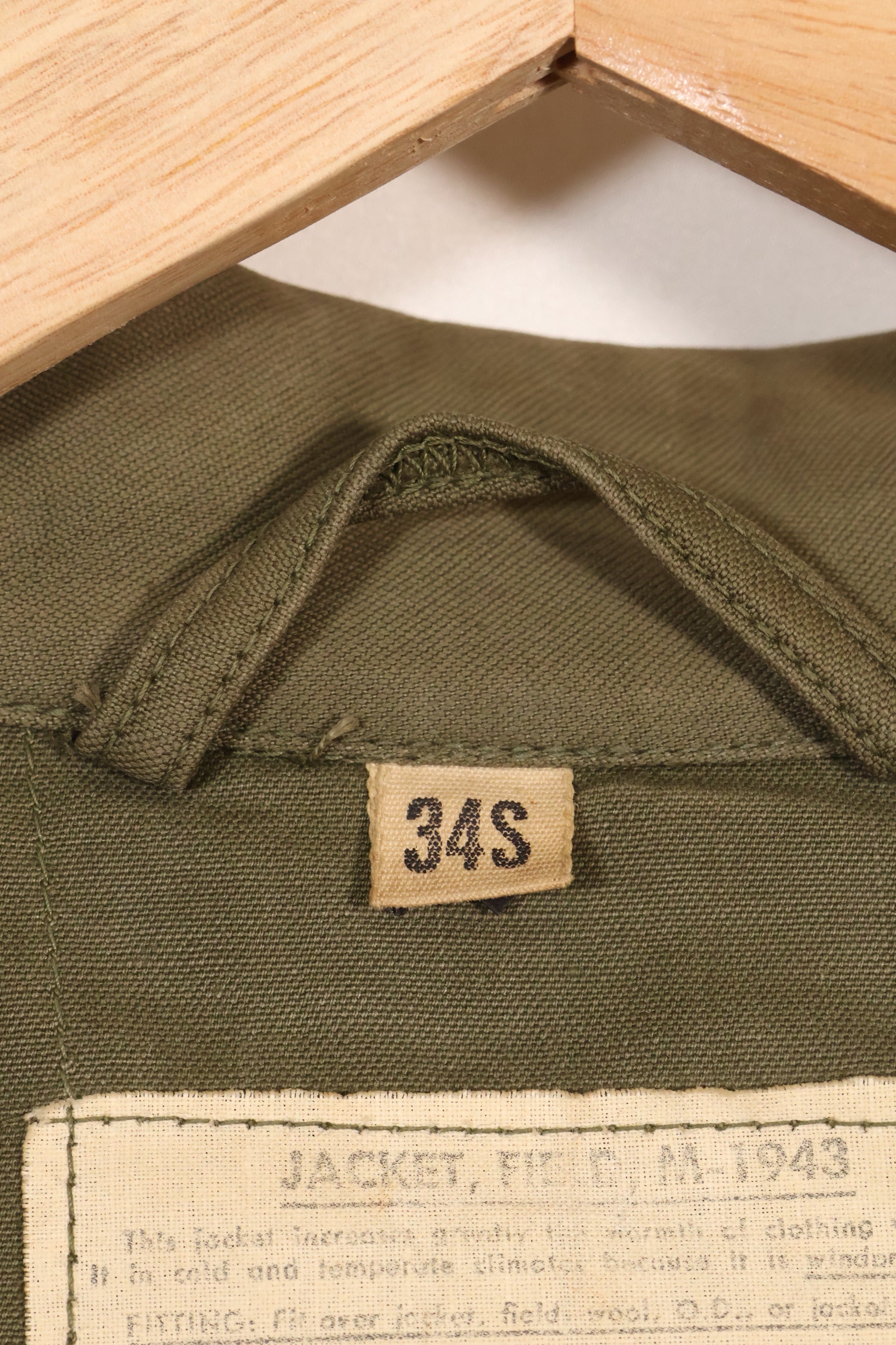 1940s US Army M43 Field Jacket 2nd Inf Custom Painted Jacket, almost unused.