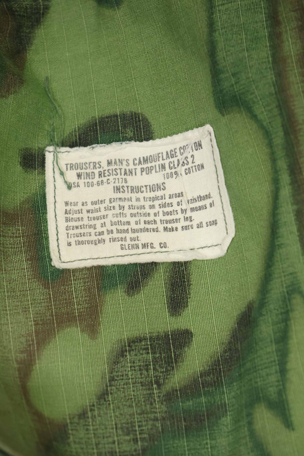 1968 Contract Ripstop Fabric US Army ERDL Camouflage Fatigue Pants Shorts L-R