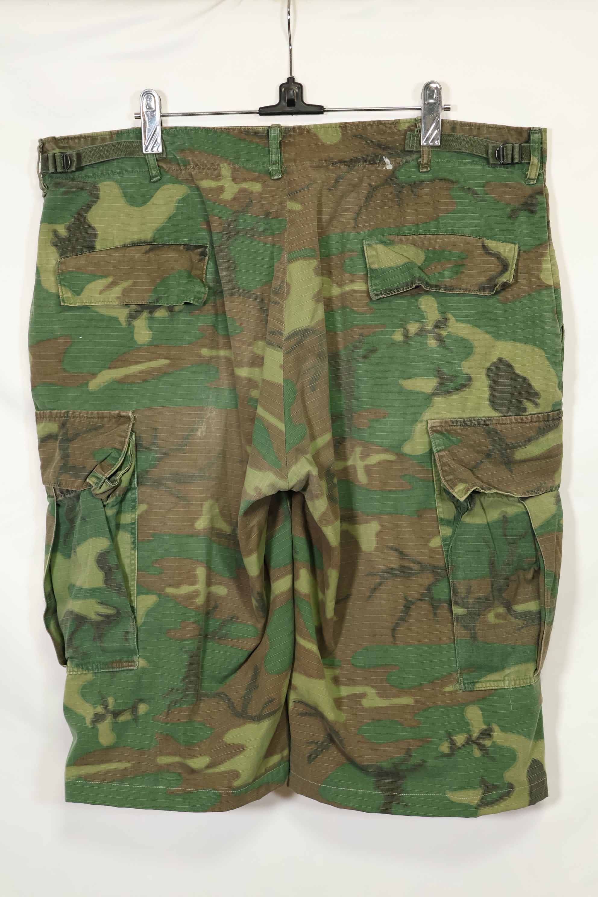 1968 Contract Ripstop Fabric US Army ERDL Camouflage Fatigue Pants Shorts L-R