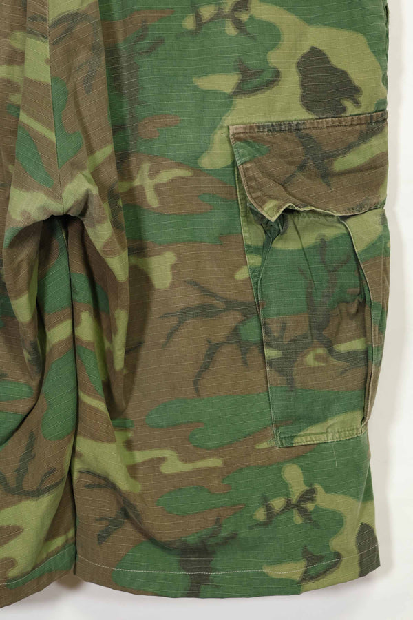 1968 Contract Ripstop Fabric US Army ERDL Camouflage Fatigue Pants Shorts L-R