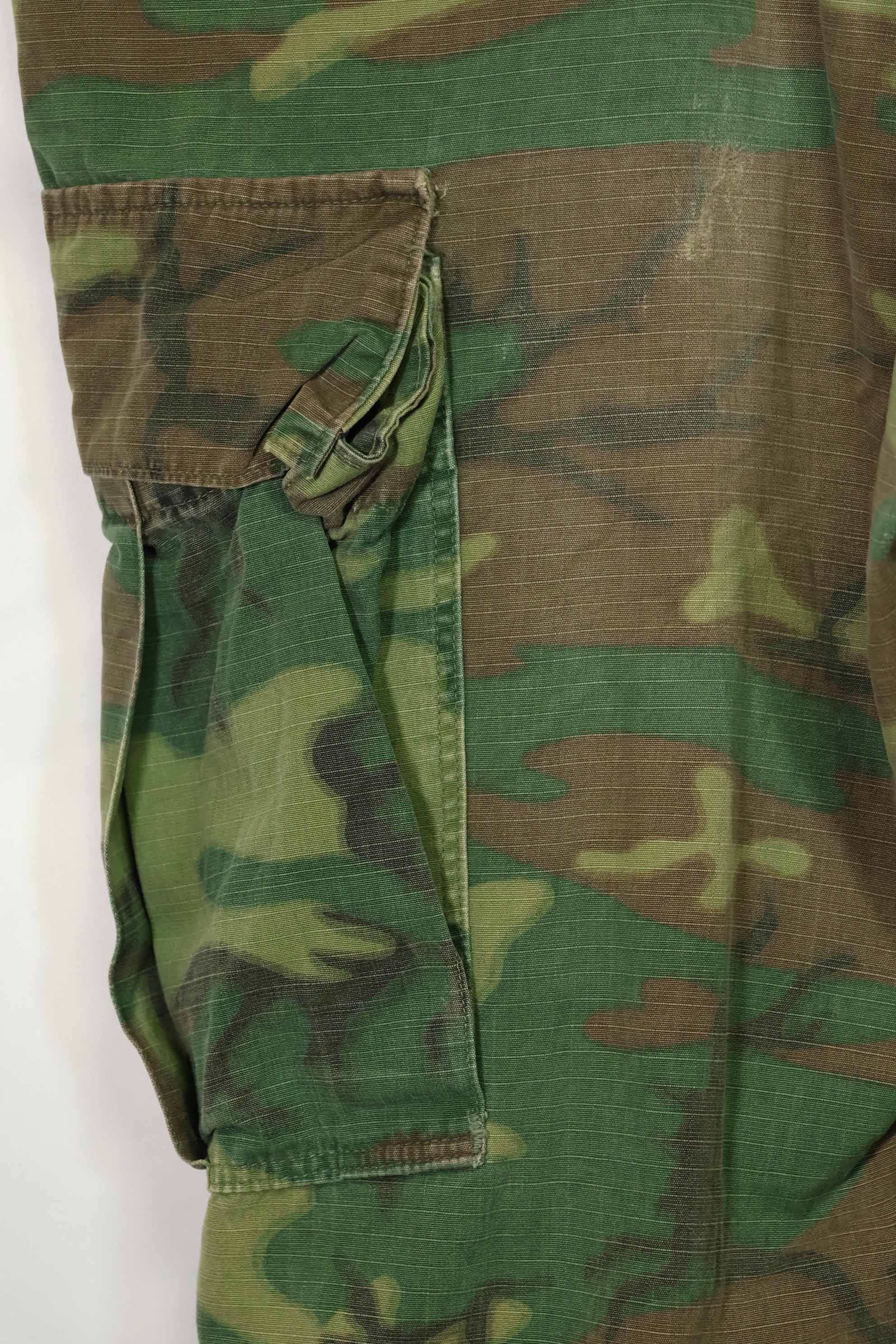 1968 Contract Ripstop Fabric US Army ERDL Camouflage Fatigue Pants Shorts L-R