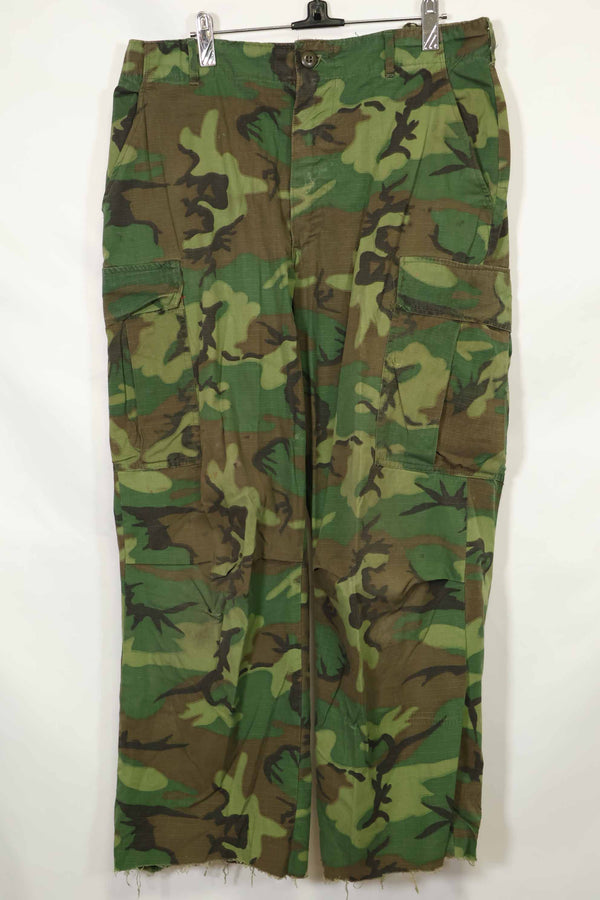 1968 Contract Ripstop Fabric US Army ERDL Camouflage Fatigue Pants M-L Used