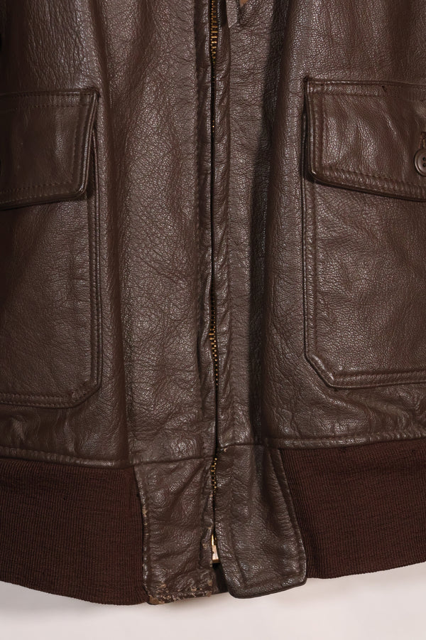 1969 Contract Size 44 US Navy G-1 Flight Jacket Large Size Used