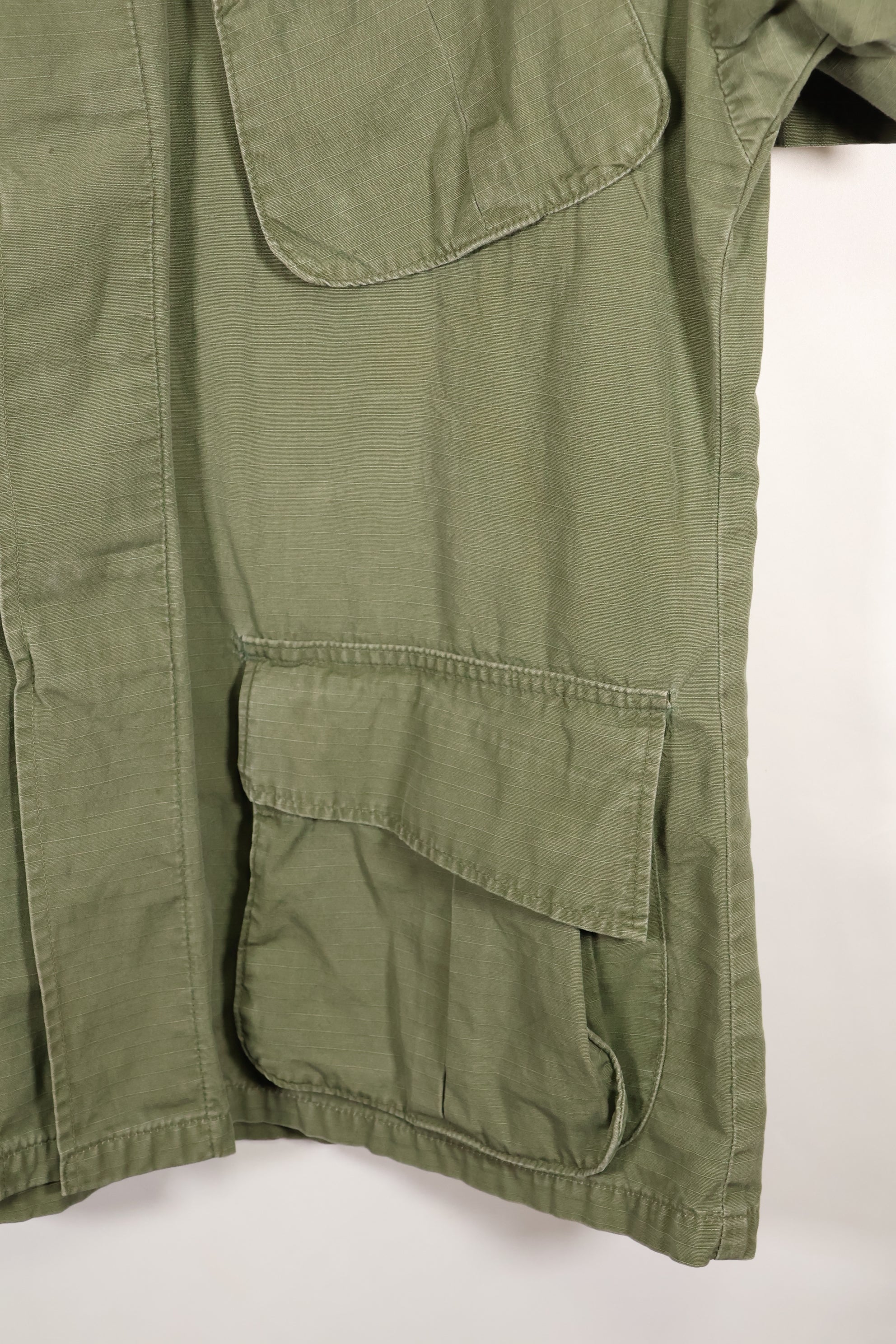 1968 Contract M-S 4th Model Jungle Fatigue Jacket with USAF Tape Short Sleeves Modified Used