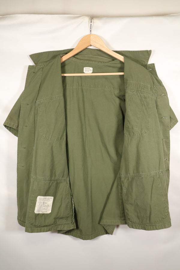 1968 Contract M-S 4th Model Jungle Fatigue Jacket with USAF Tape Short Sleeves Modified Used