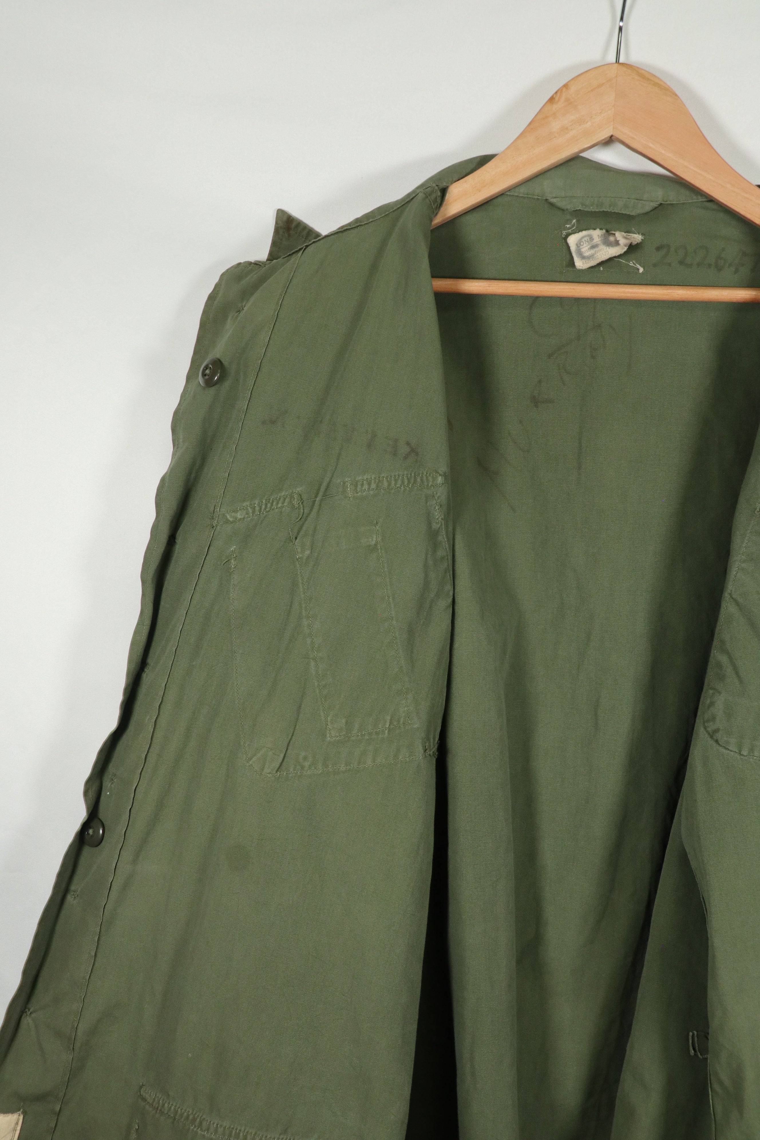 Real 1963 1st Model Jungle Fatigue Jacket MEDIUM-LONG, used with fading.