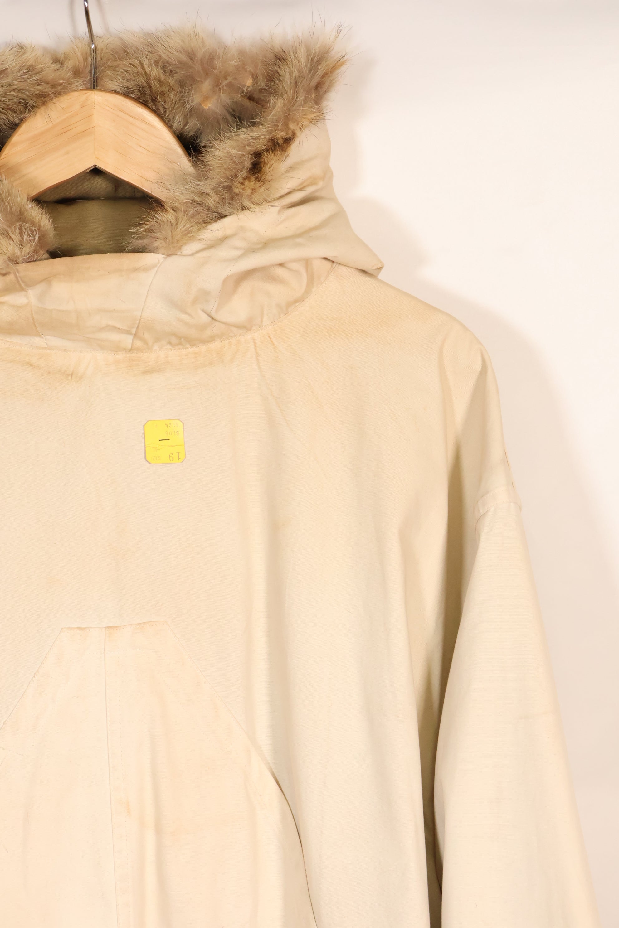 1940年代全新库存美军M1942雪地派克大衣，含原装尺码标签，未使用过