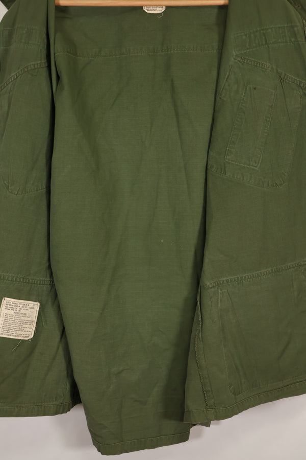 Real 1969 Ex-SF 4th Model Jungle Fatigue Jacket with patch, used.