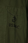 Real 1950's USMC P56 OG-107 Utility Shirt, used.