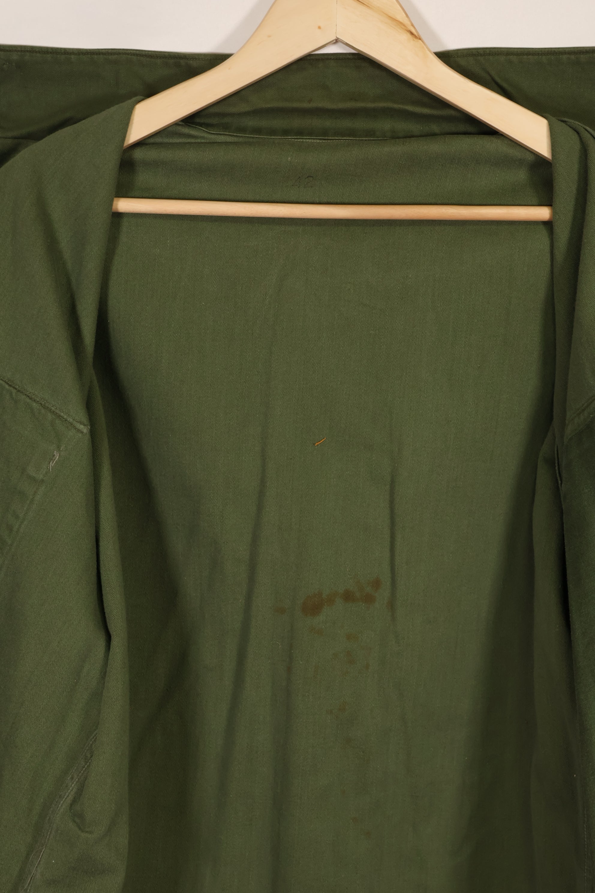 Real 1950's USMC P56 OG-107 Utility Shirt, used.