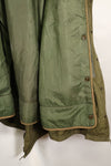 Early 1950s M51 Field Parka with fishtail wool pile liner, used.
