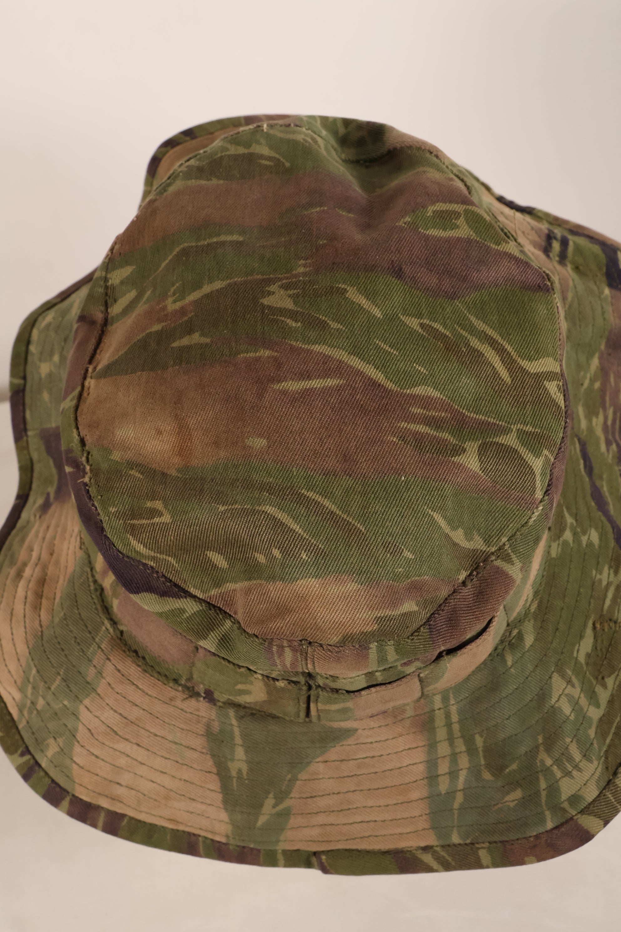 Authentic Fabric: Tiger Stripe, TO78, Silver Tiger Pattern, CISO Cut, Boonie Hat, Post-War, Used