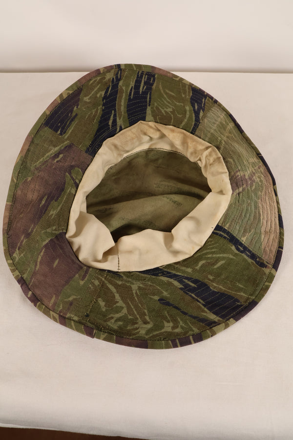 Authentic Fabric: Tiger Stripe, TO78, Silver Tiger Pattern, CISO Cut, Boonie Hat, Post-War, Used