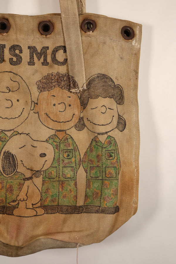 オーダーメイド品　WWII アメリカ海軍　ダッフルバッグ改造　スヌーピーモチーフ　LA Kitzfitz 製