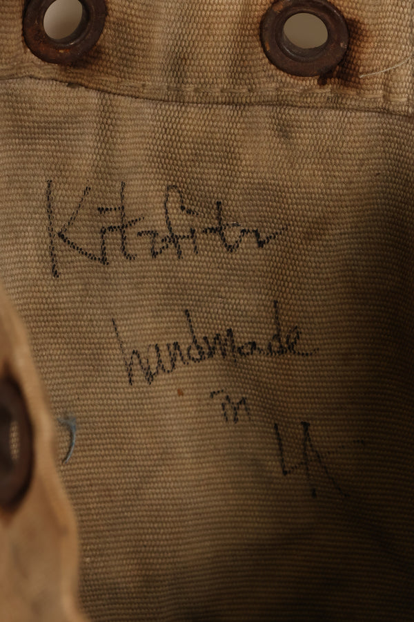 オーダーメイド品　WWII アメリカ海軍　ダッフルバッグ改造　スヌーピーモチーフ　LA Kitzfitz 製