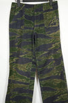 Real 1970s Late War Tiger Stripe Pants, used, black dyed.