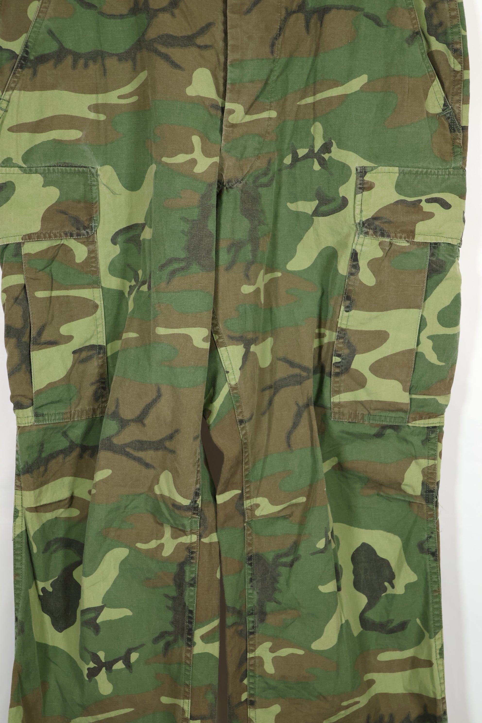Real non ripstop US Army ERDL camouflage early pattern pants, used.
