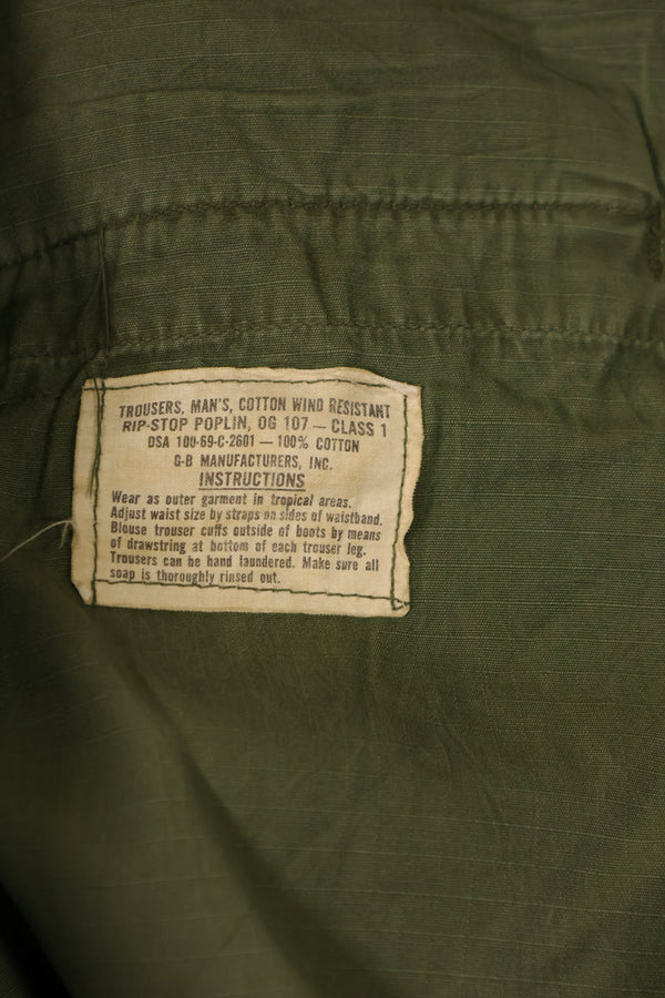 Real 1969 4th Model Jungle Fatigue Pants M-R Used